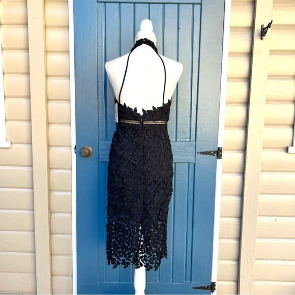 BARDOT  Halter  Lace Dress Knee Length Sheath Size 6 - Picture 4 of 10